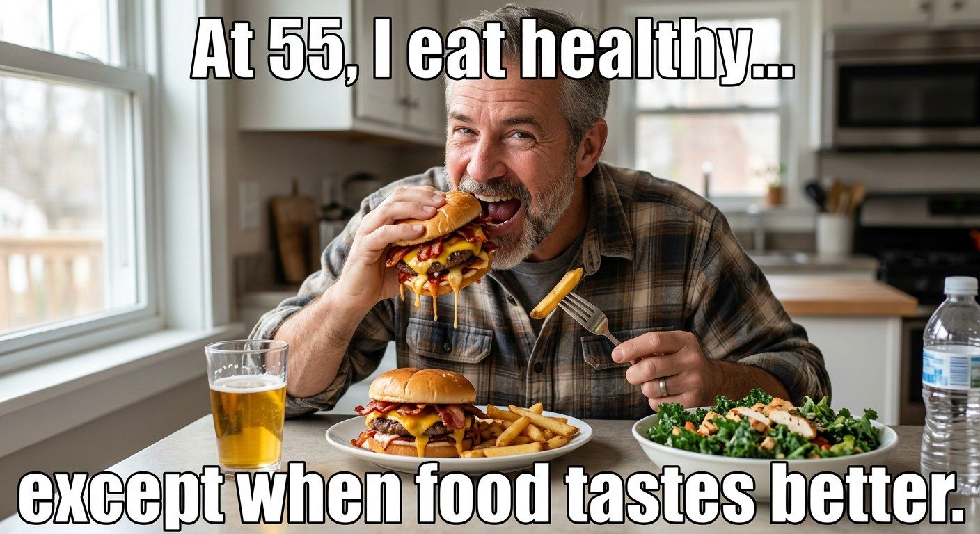 Healthy Until It Tastes Good Meme