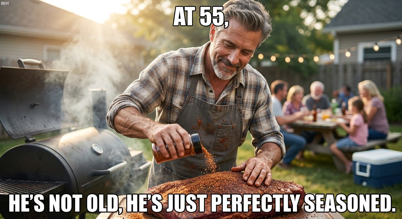 Perfectly Seasoned at 55 Meme