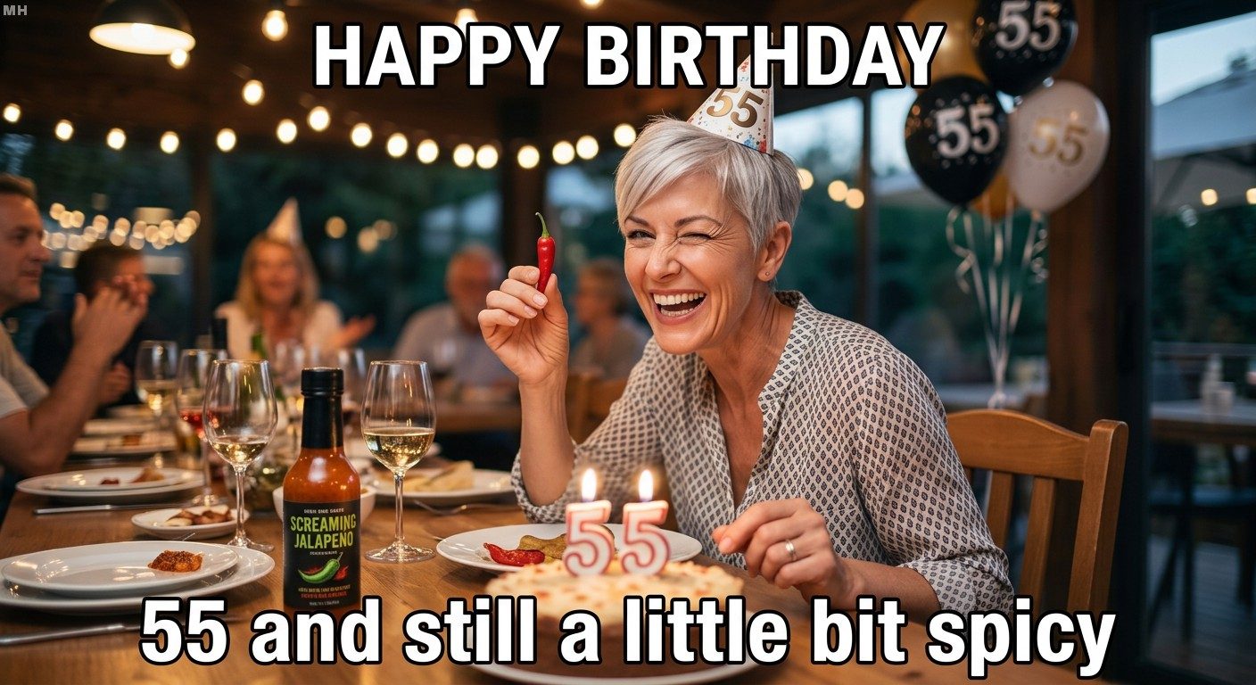 A Little Spicy at 55 Meme