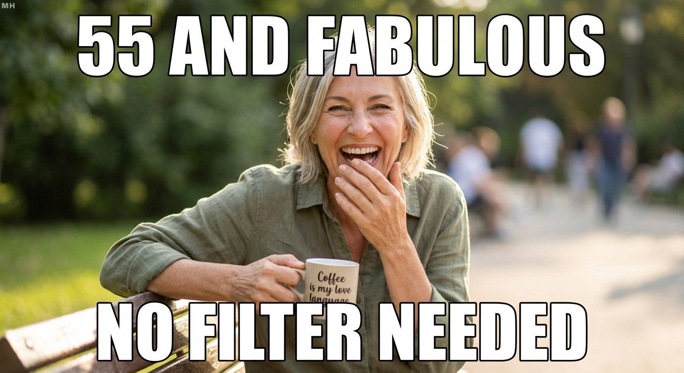 No Filter Needed at 55 Meme