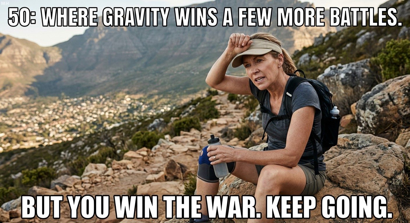 Gravity Wins Some Battles, Keep Going Turning 50 Meme