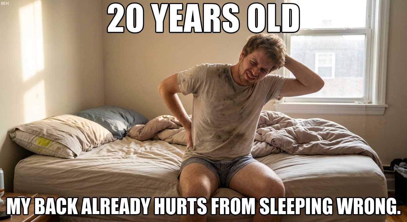 Back Hurts at 20 Meme