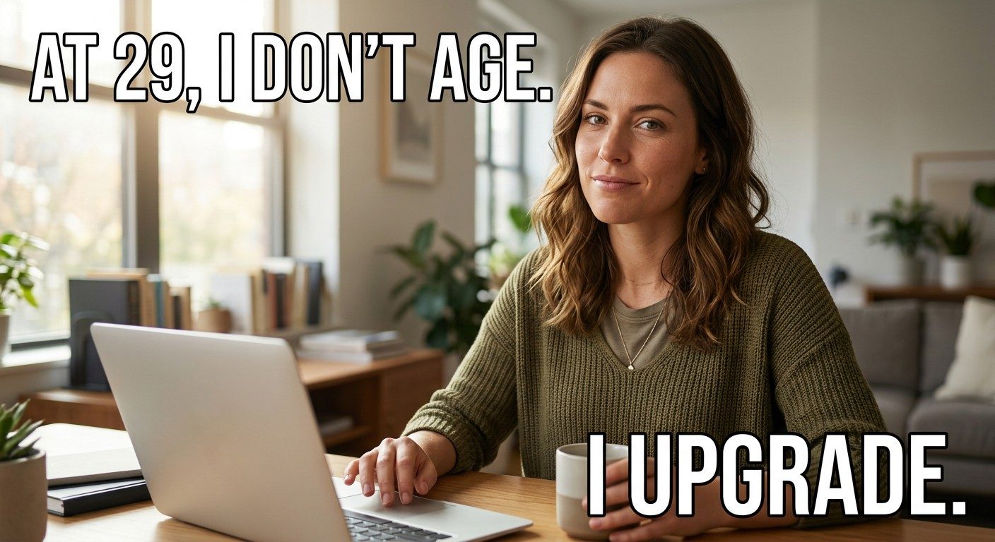 I don’t age I upgrade meme