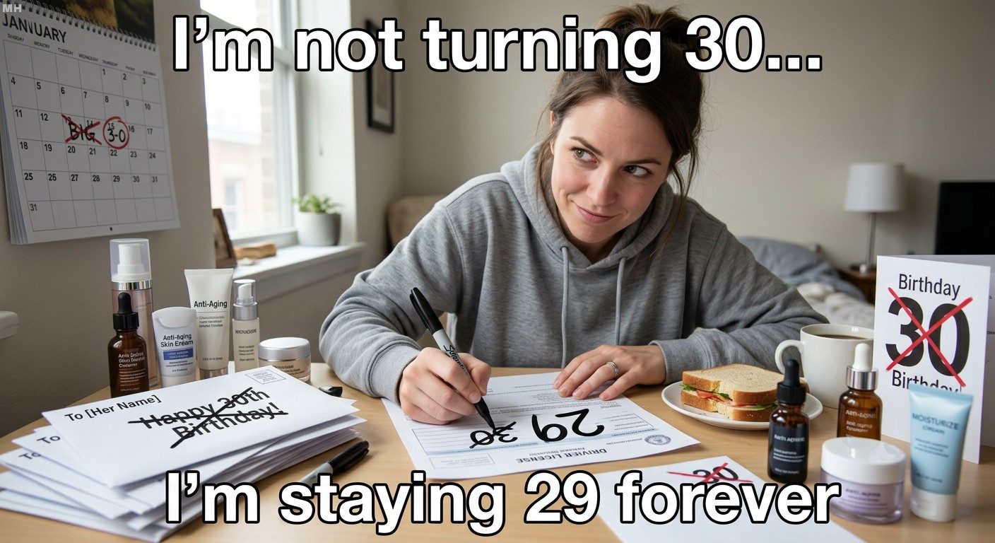 Staying 29 forever meme