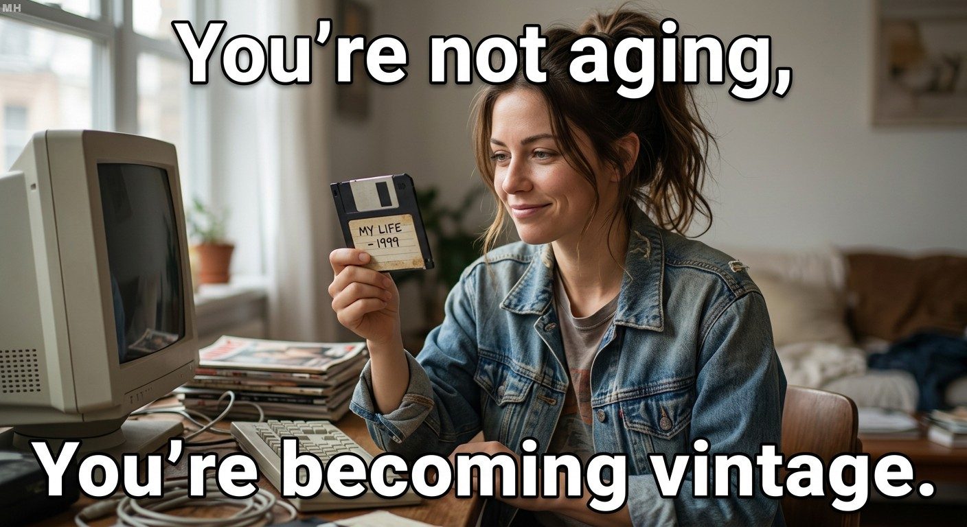 Becoming vintage not aging meme