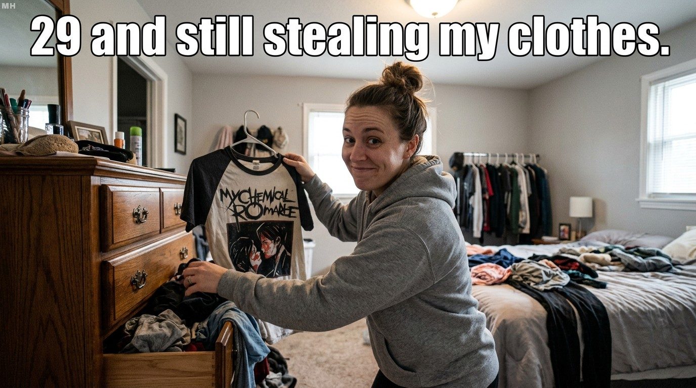 Still stealing my clothes meme