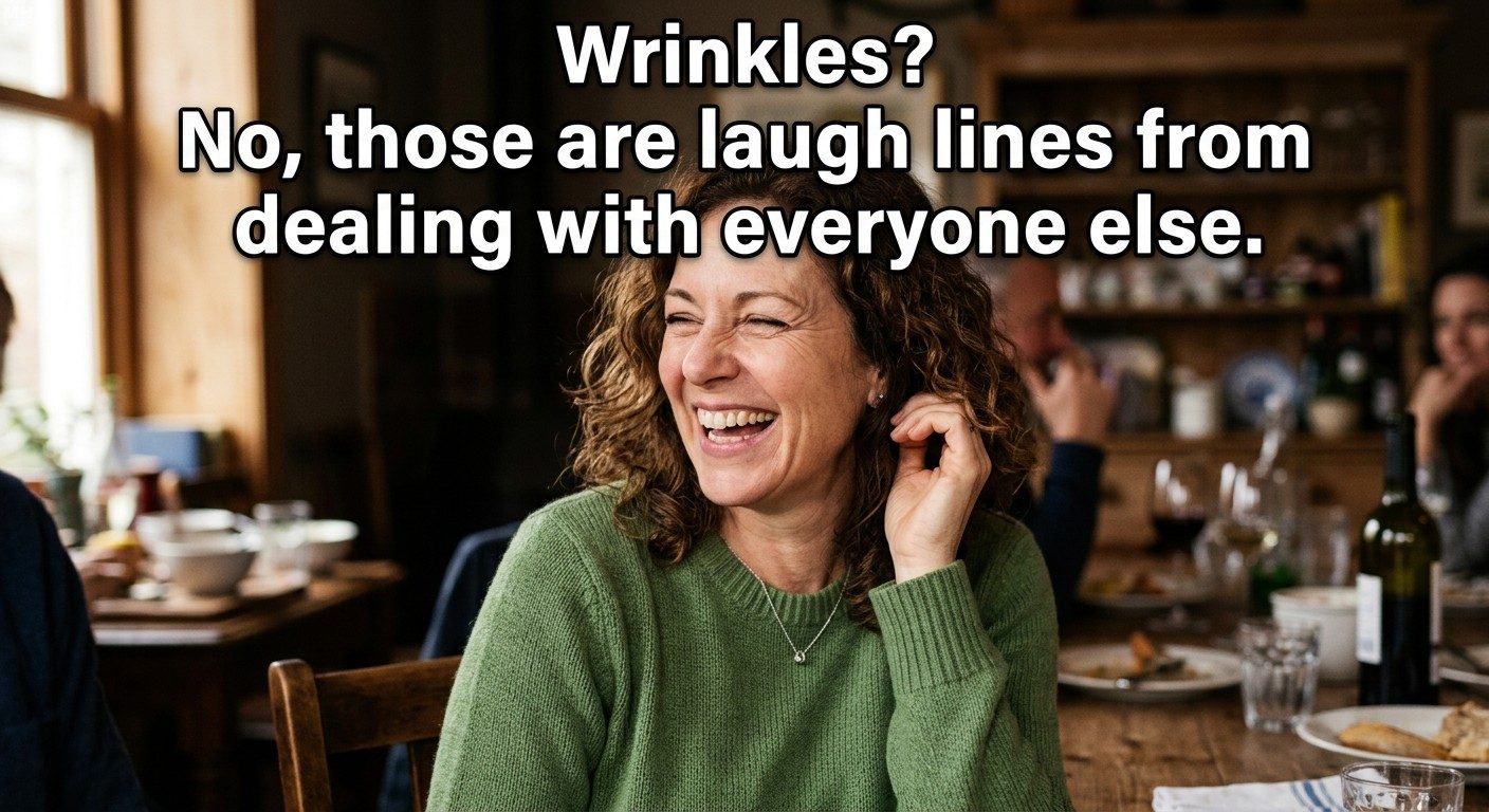 Laugh Lines Badge Meme