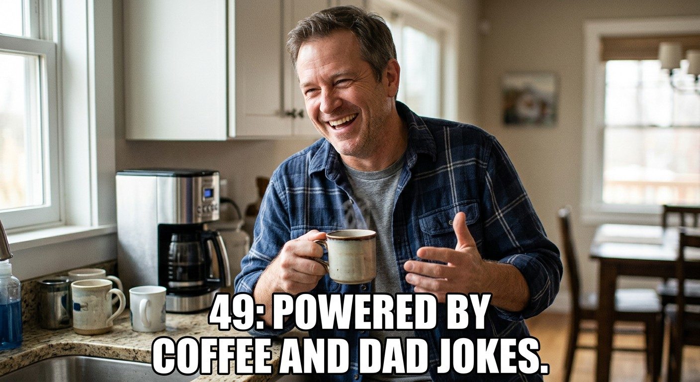 Powered By Coffee and Dad Jokes Meme