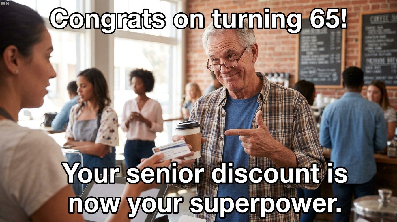 Senior discount superpower meme