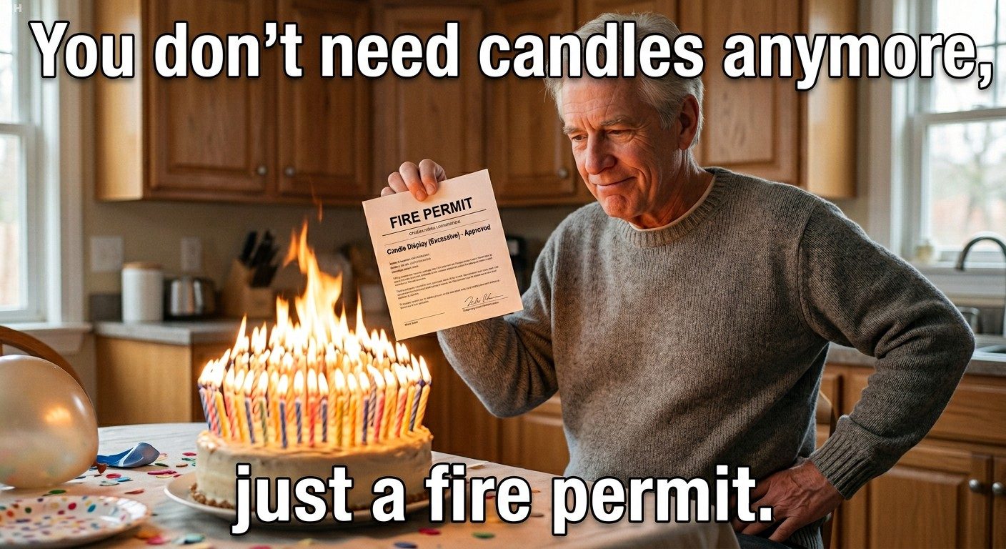 Fire Permit Birthday Cake Meme