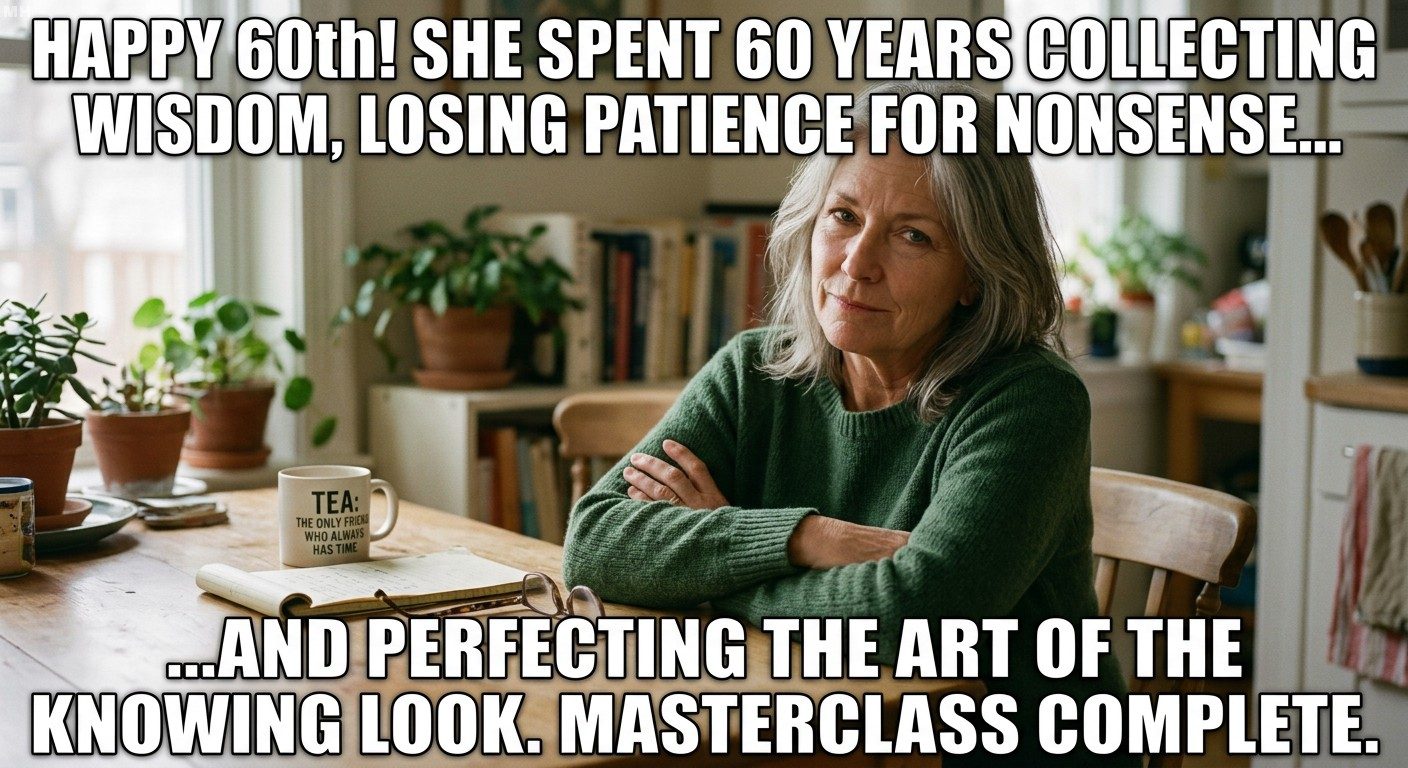 Sixty years, one perfected knowing look meme