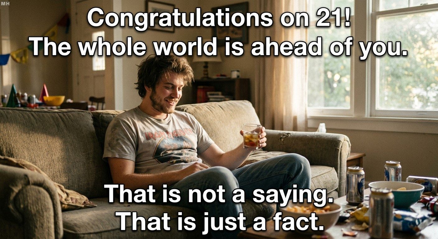 The whole world ahead of you meme