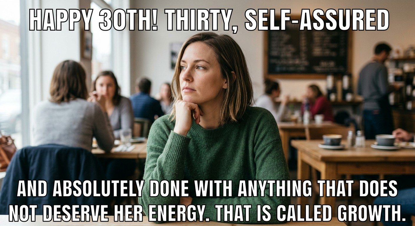 Self-assured and done draining her energy meme