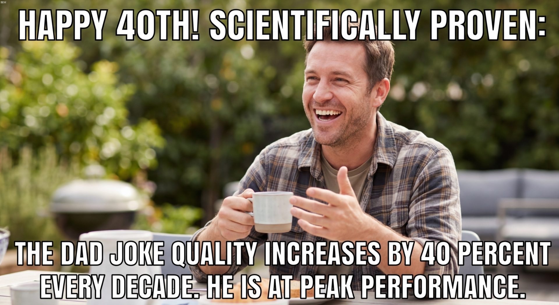 Dad joke quality peaks at 40 meme