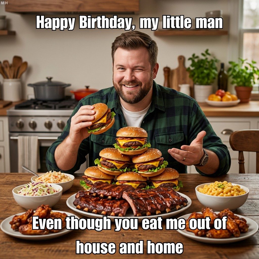 “Eats Me Out of House and Home” Birthday Meme