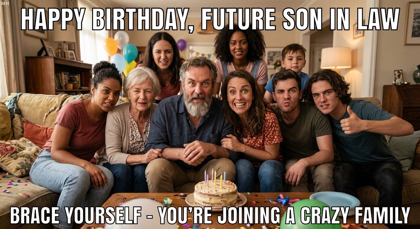 “You’re Joining a Crazy Family” Birthday Meme