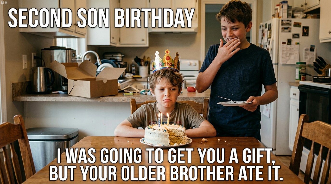 “Your Older Brother Ate Your Gift” Sibling Meme