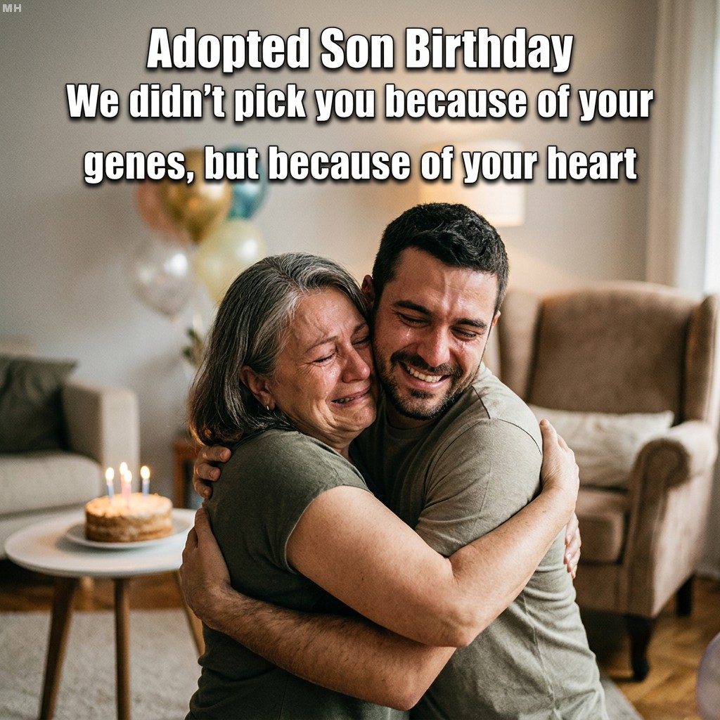“We Picked Your Heart, Not Your Genes” Adoption Birthday Meme