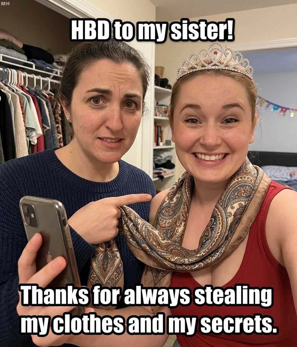 Stolen Hoodies and Midnight Confessions: The Sister Tax Birthday Meme