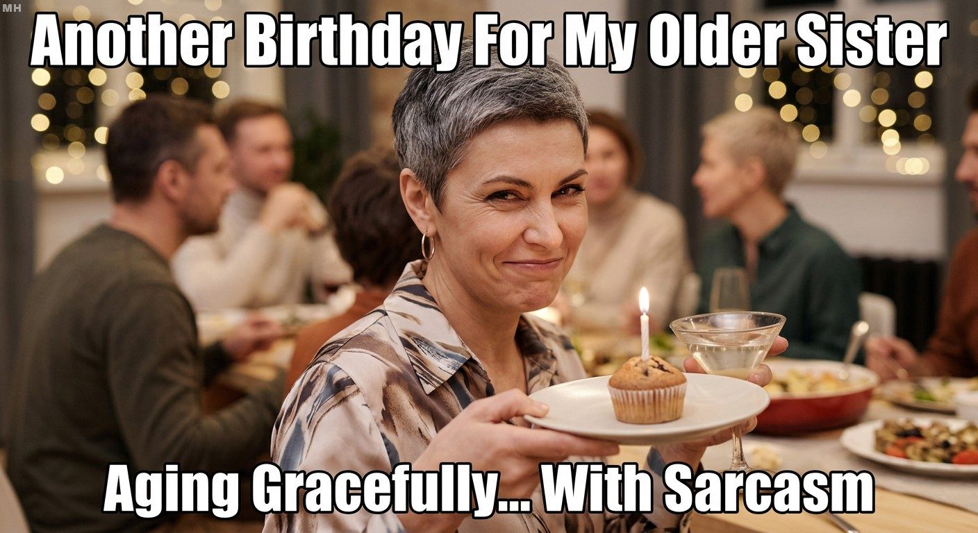 Aging With Sarcasm: The Big Sister’s Natural Superpower