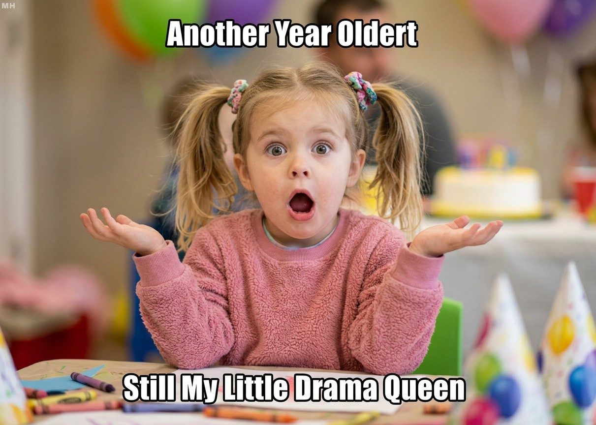 “Still My Little Drama Queen” Birthday Meme