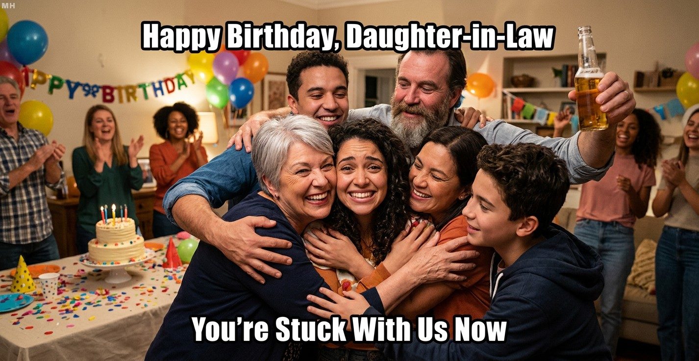 “You’re Stuck With Us Now” Family Claim Birthday Meme