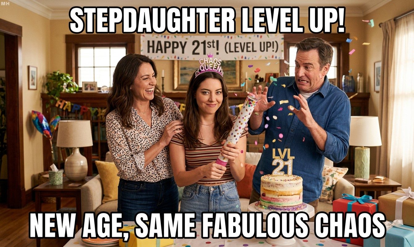 “New Age, Same Fabulous Chaos” Stepdaughter Level-Up Meme
