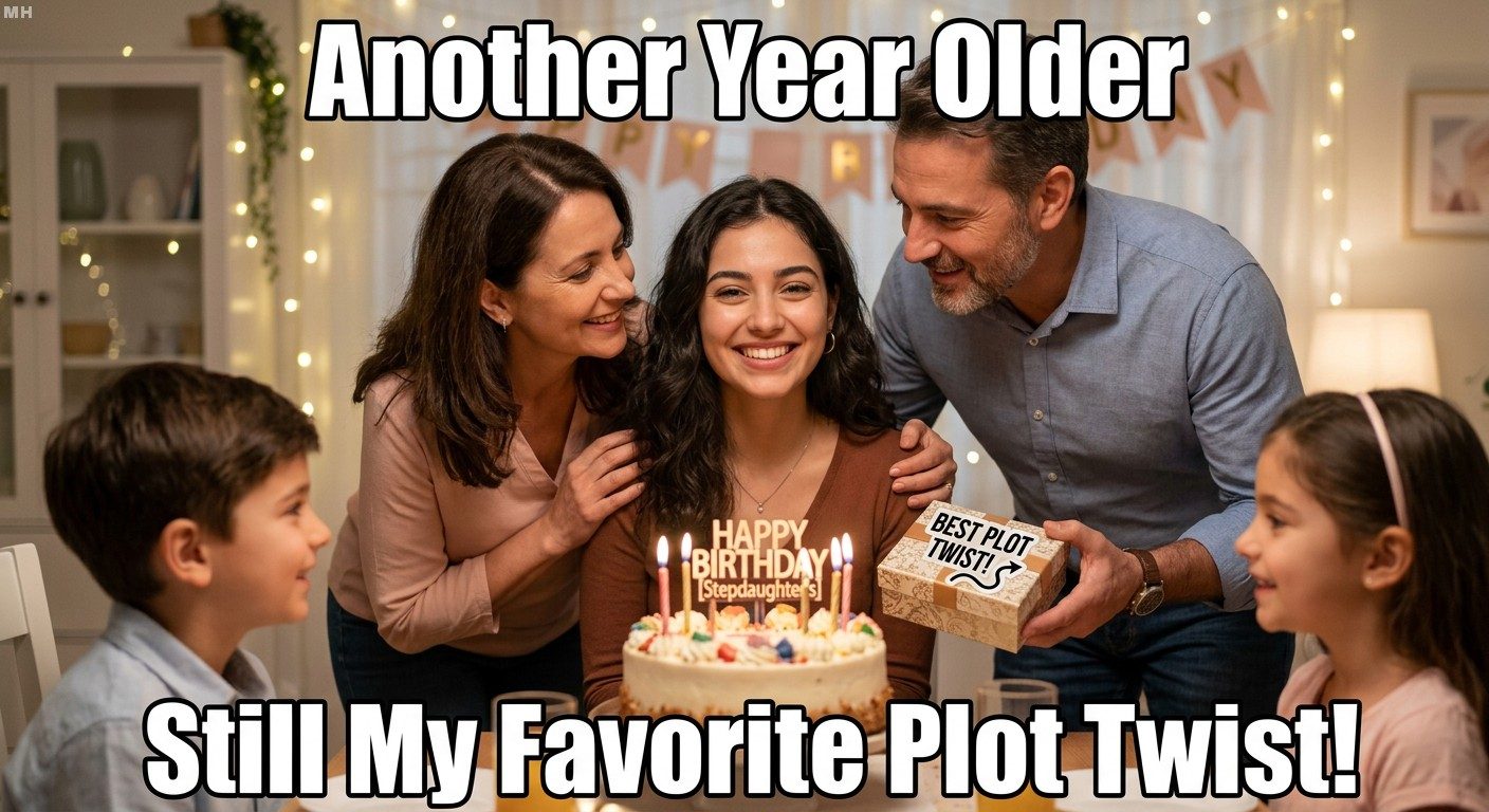 “Still My Favorite Plot Twist” Stepdaughter Birthday Meme