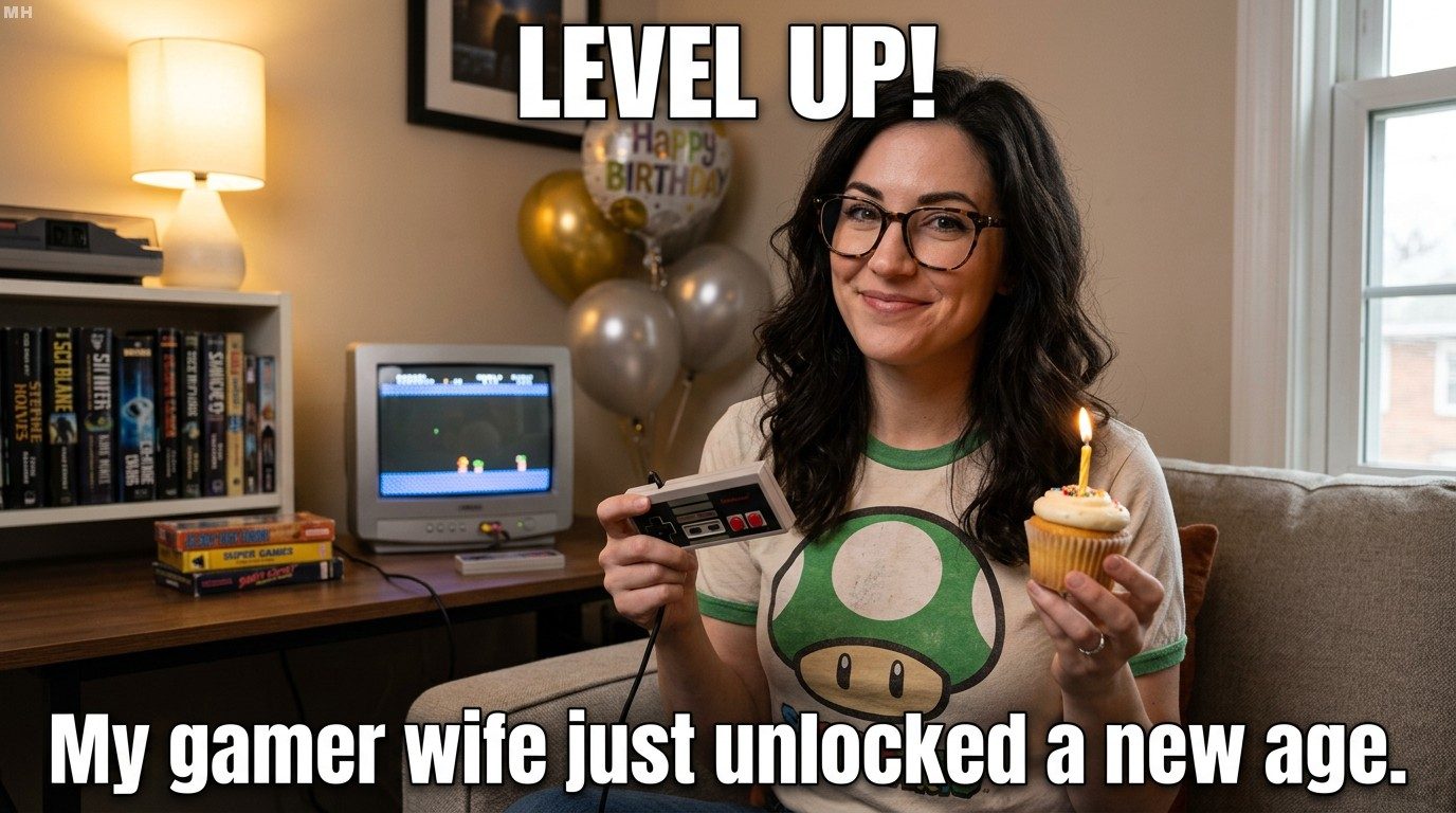 The Gamer Wife Birthday Achievement Meme