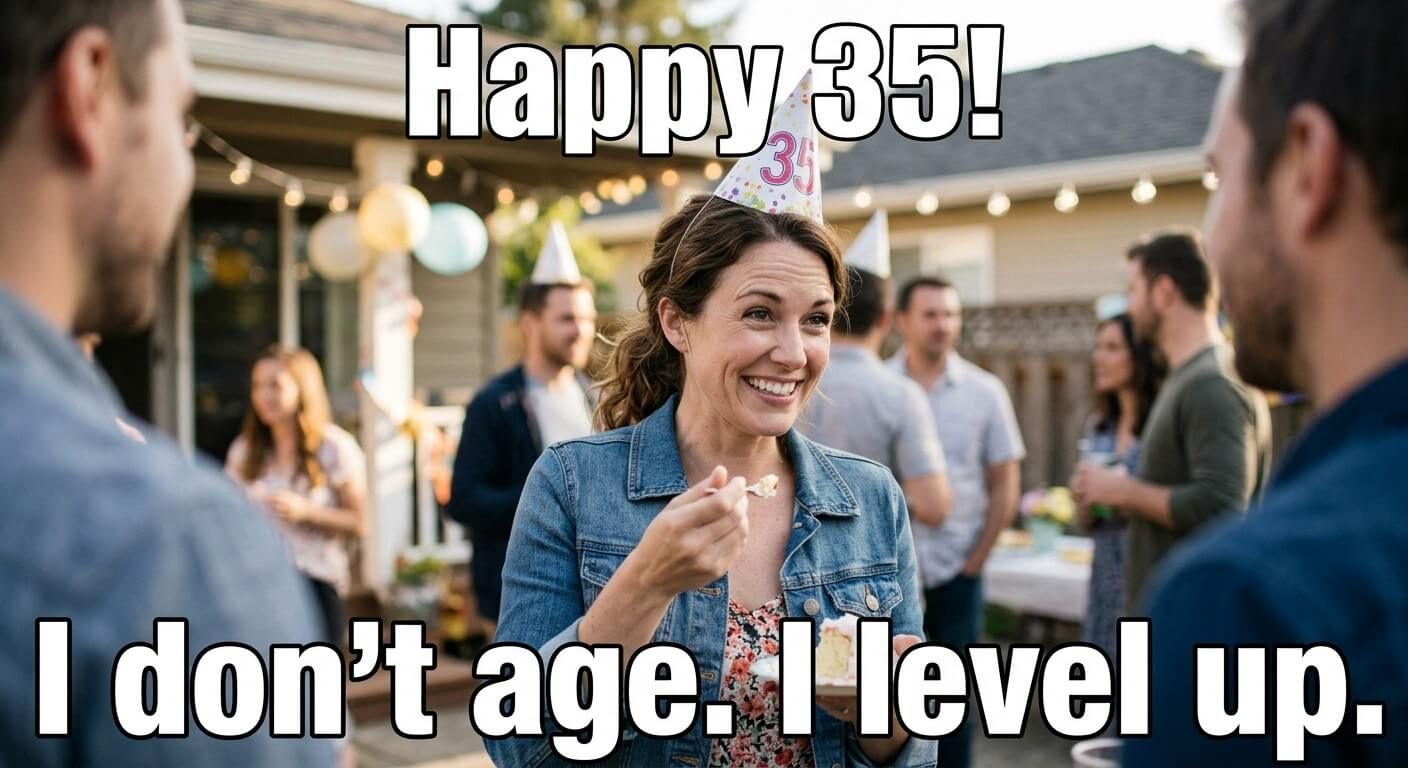 Level Up At 35 Meme