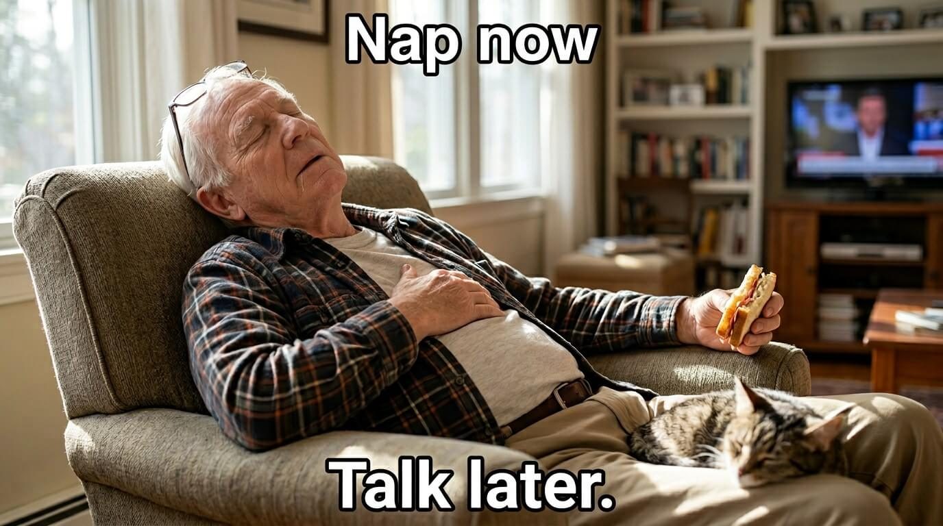 Nap Now Talk Later Meme
