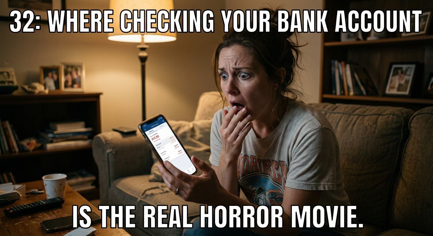 Bank Account Horror Movie Meme