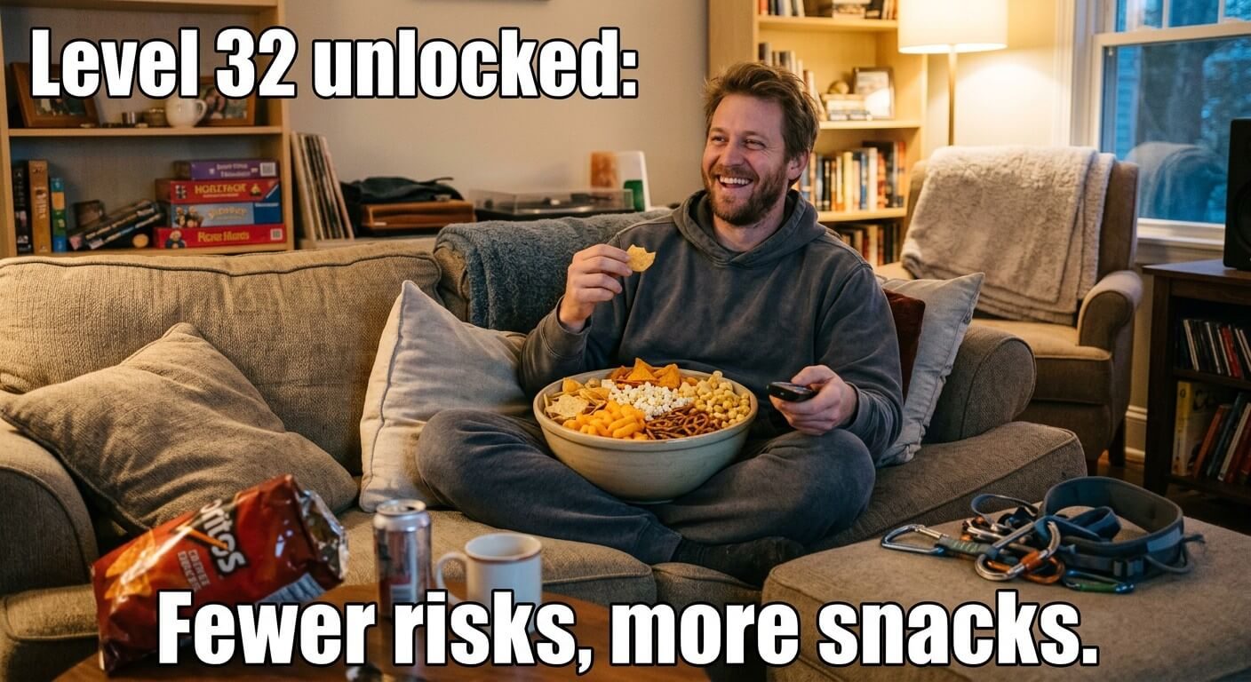 Fewer Risks More Snacks Meme