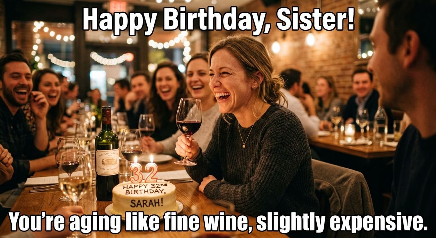 Fine Wine Sister Meme