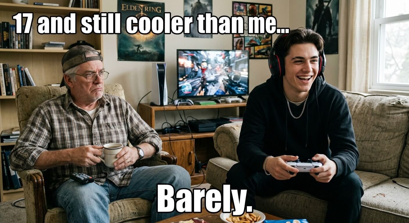 Barely Beating Grandpa Meme
