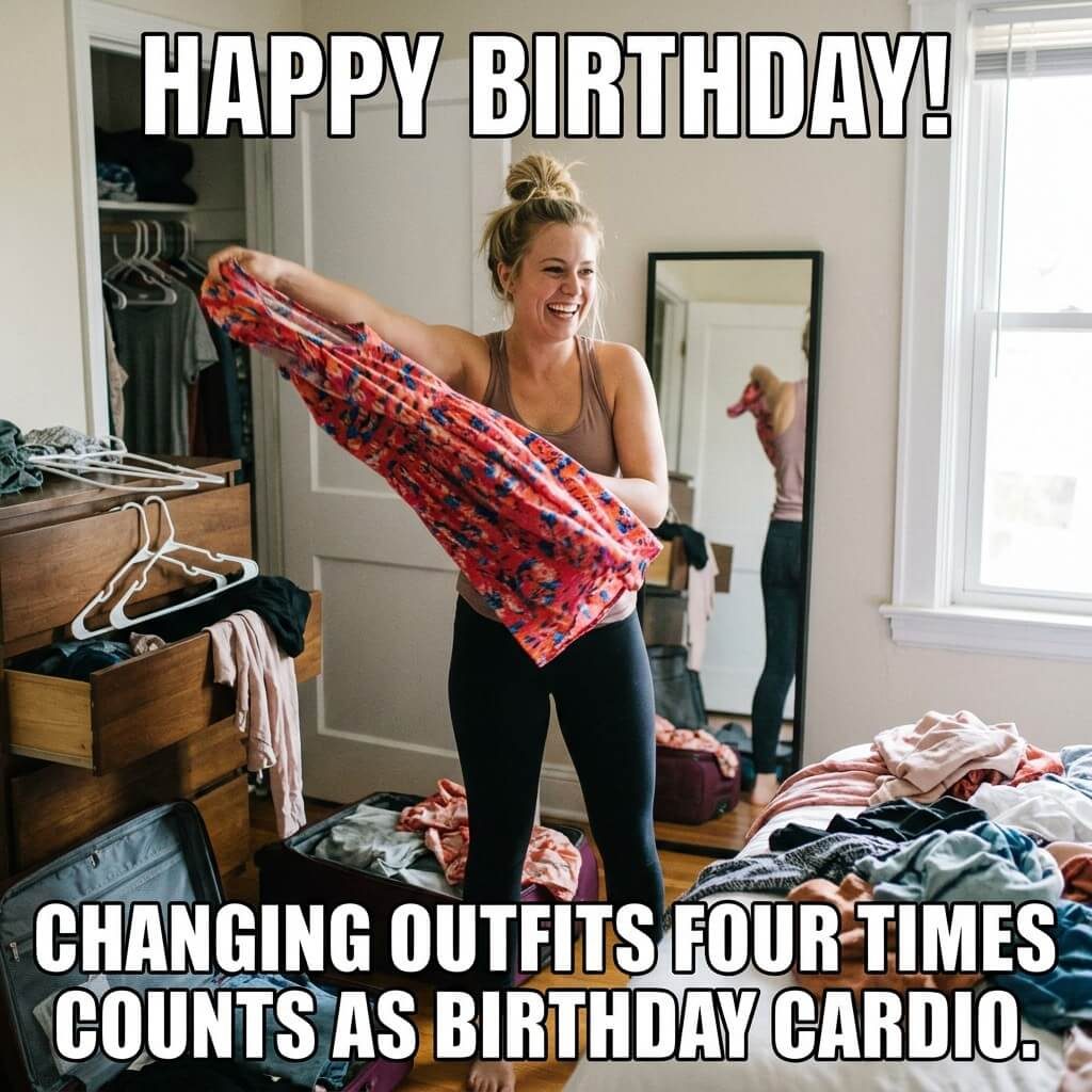 Outfit Change Cardio Meme