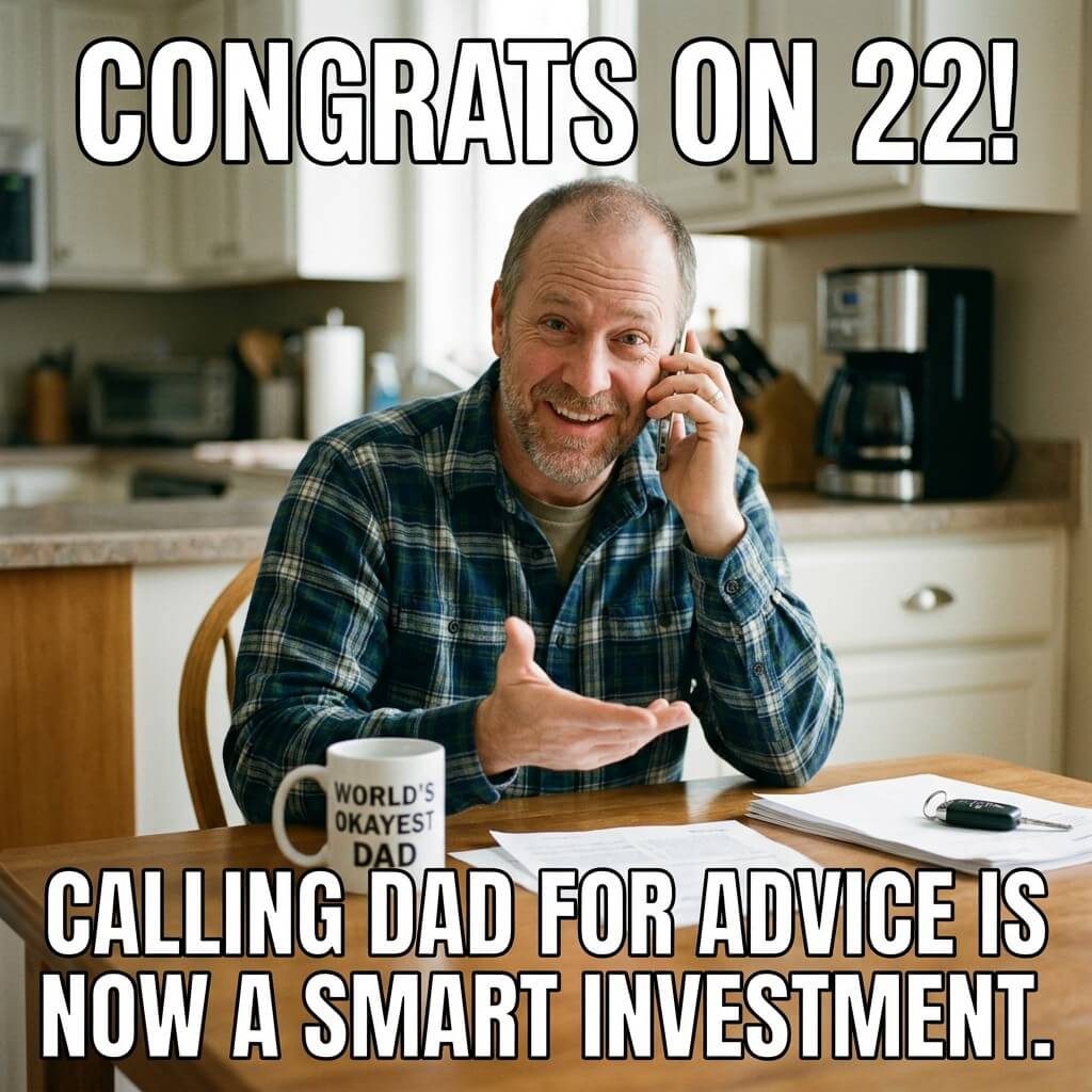 Calling Dad Investment Meme