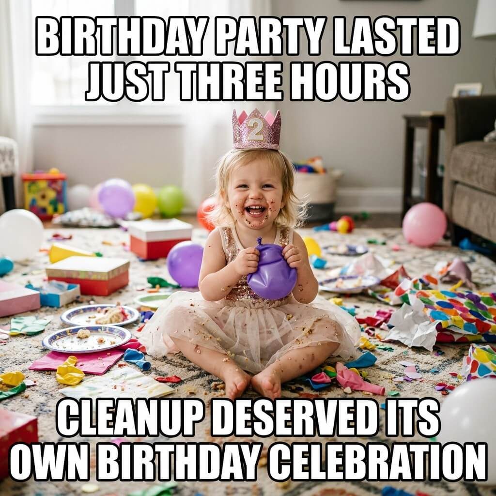 Post-Party Cleanup Marathon Meme