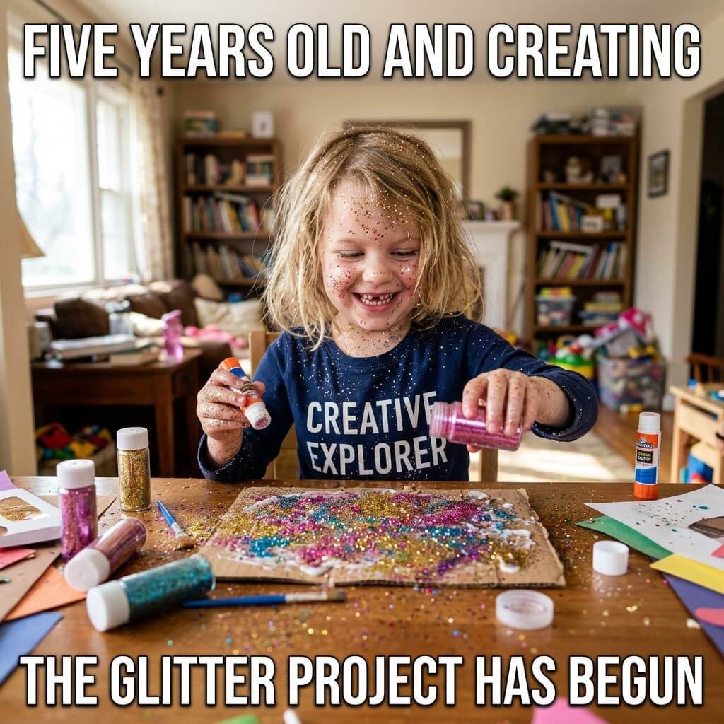 Glitter Everywhere Forever Meme