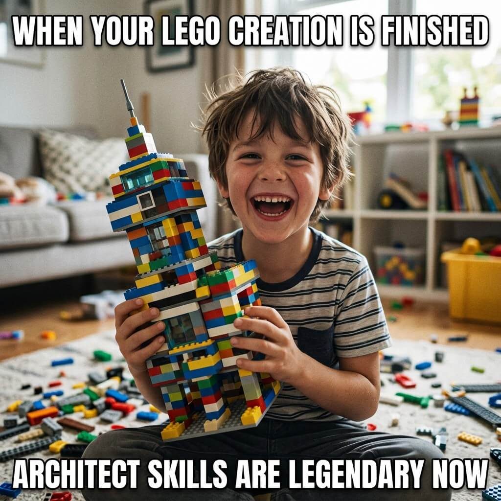 LEGO Blueprint Genius Meme