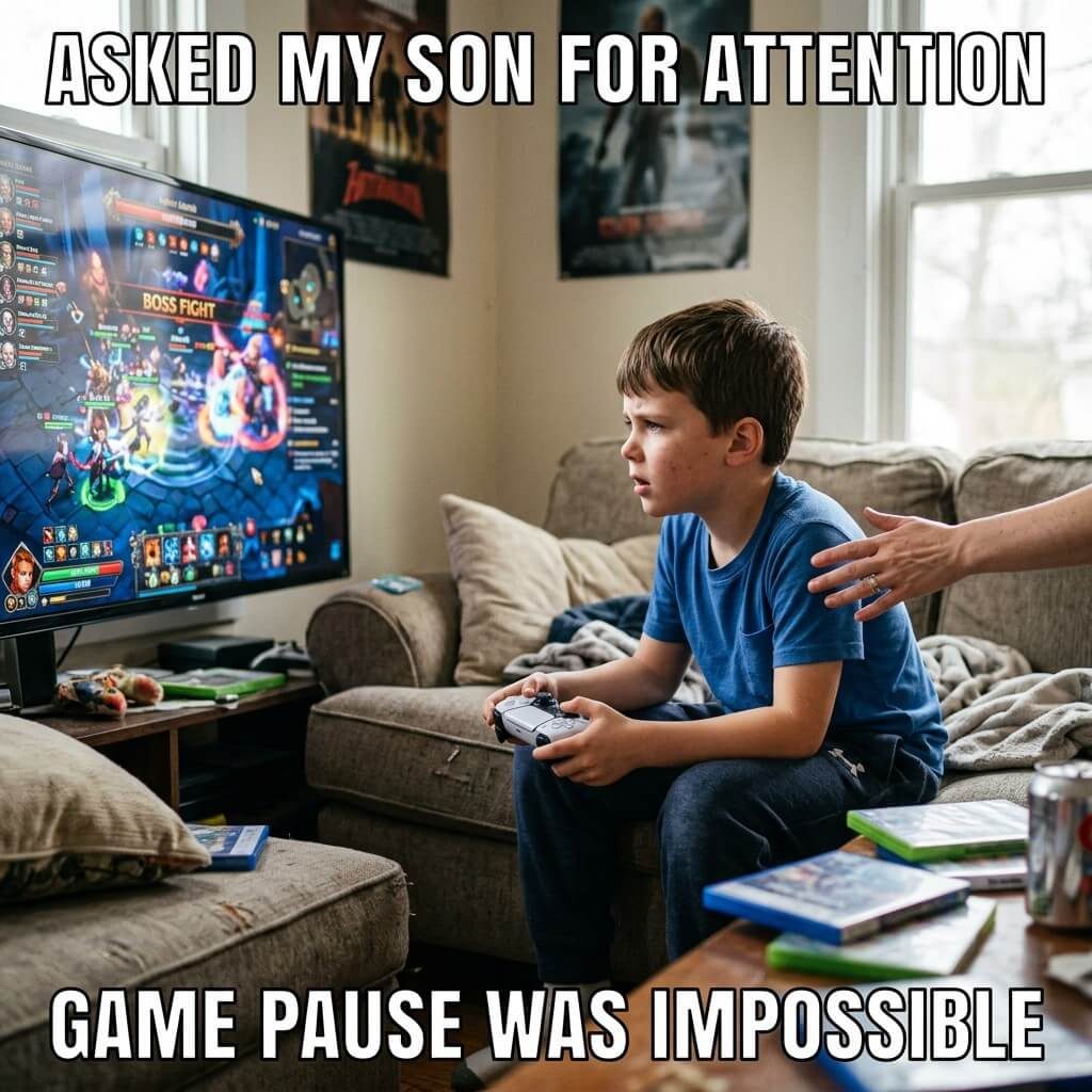 Pause Button Denial Meme