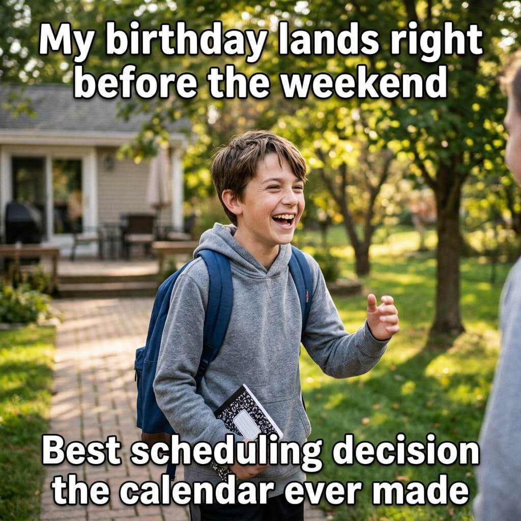 Perfectly Timed Weekend Meme