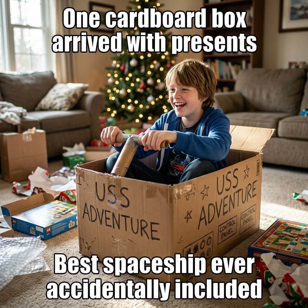 Cardboard Box Upgrade Meme