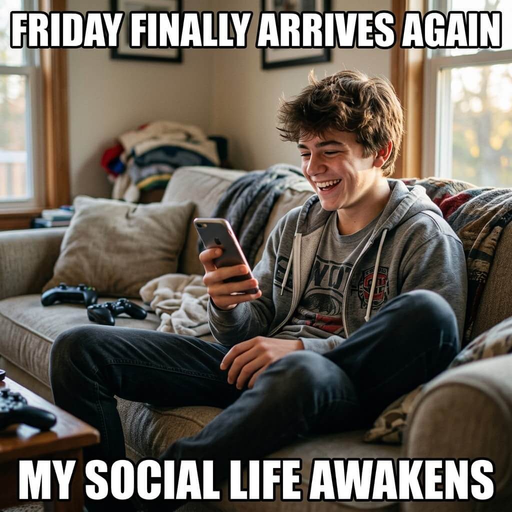 Friday Social Reboot Meme