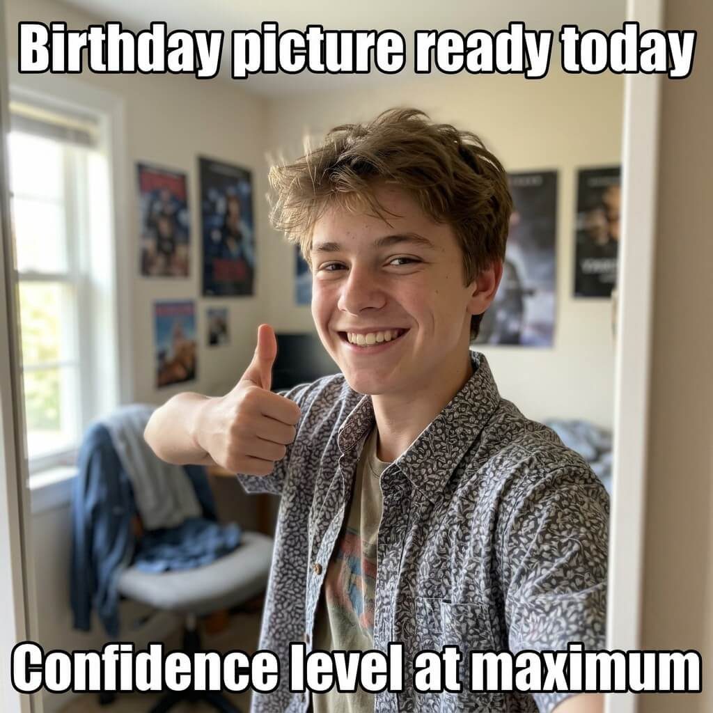 Front Camera Confidence Meme