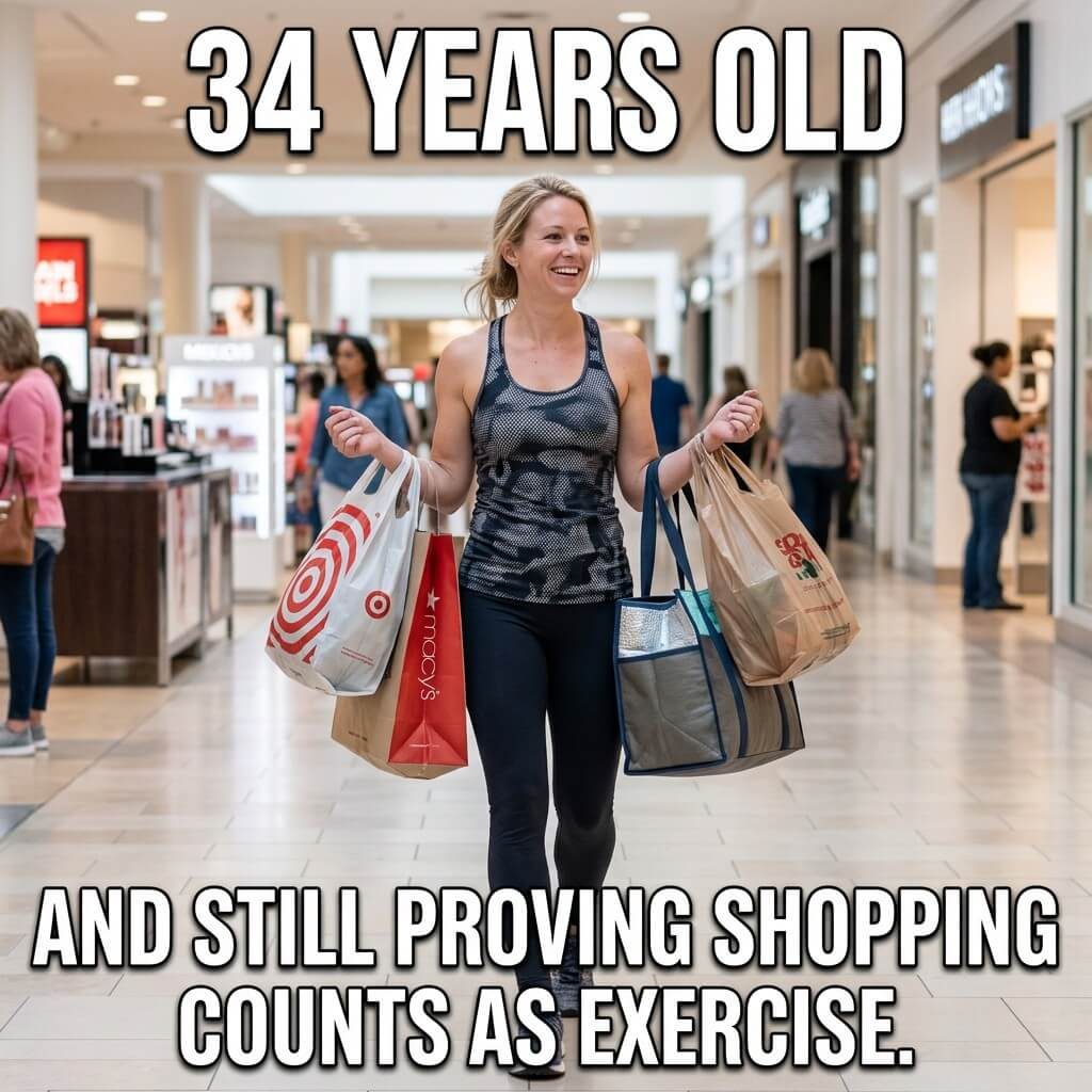 Shopping Counts as Cardio Meme