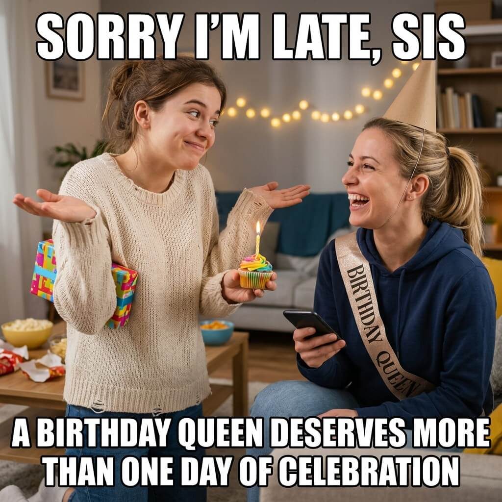 Sis Deserves More Days Meme