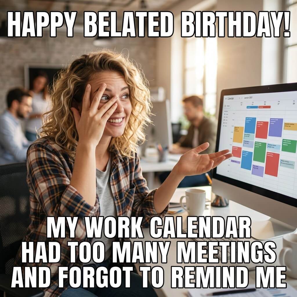 Overbooked Work Calendar Meme