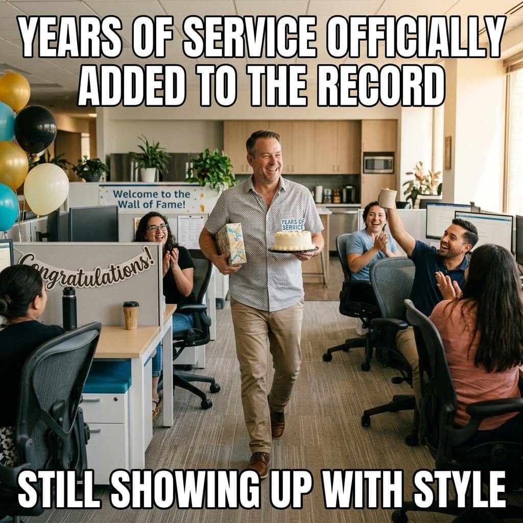 Years of Service in Style Meme