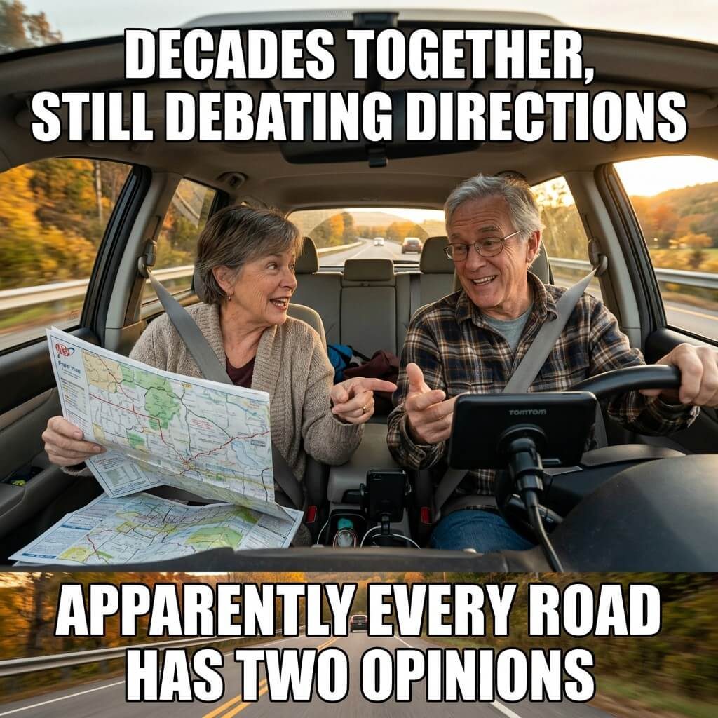Two Opinions, One Road Meme